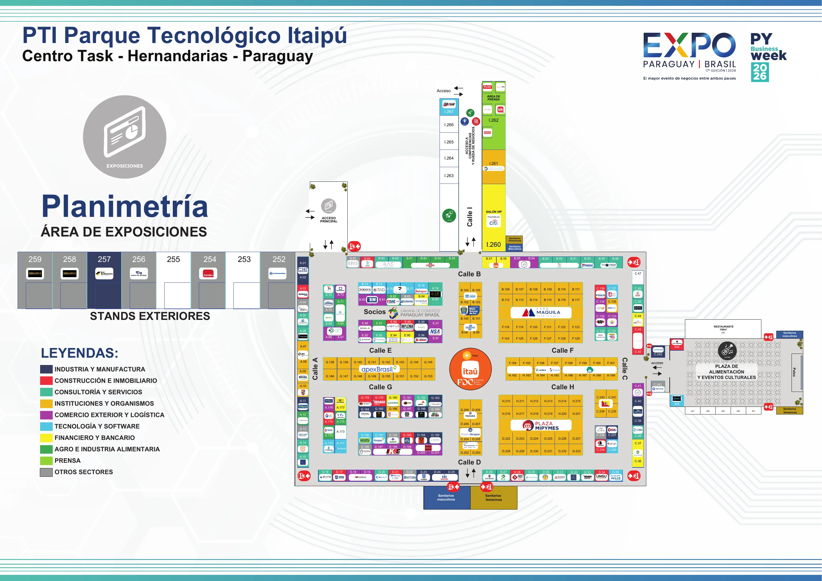 Planimetría Expo Paraguay Brasil 2026